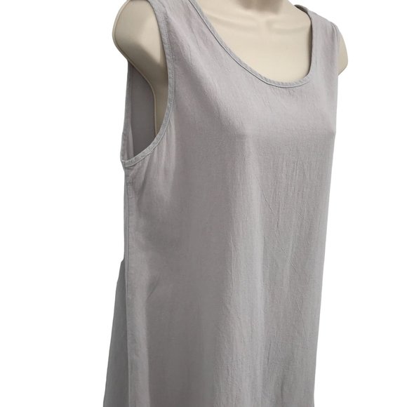 Misslook Womens Gray Ruffle High Low Hem Sleeveless Dress Size L - Picture 2 of 7
